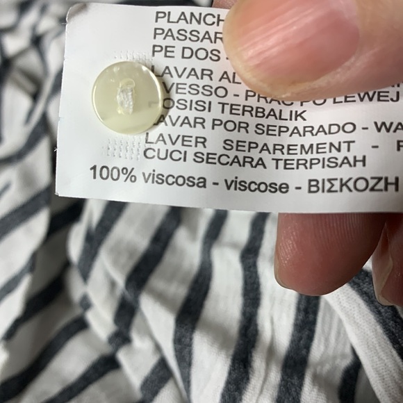 Zara trf collection black and white striped blouse Size m new with tags - Picture 9 of 9